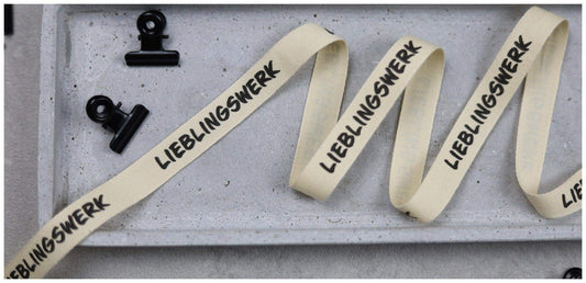 Webband 15mm Fischgrätmuster LIEBLINGSWERK - Werkplan.Schnittmanufaktur