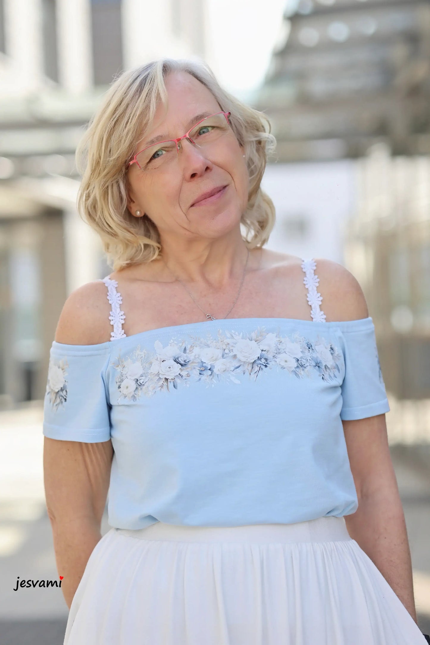 Rosen in Nebelblau | Blumen Bouquet – Perfekte Ergänzung zu XXL Bordüren