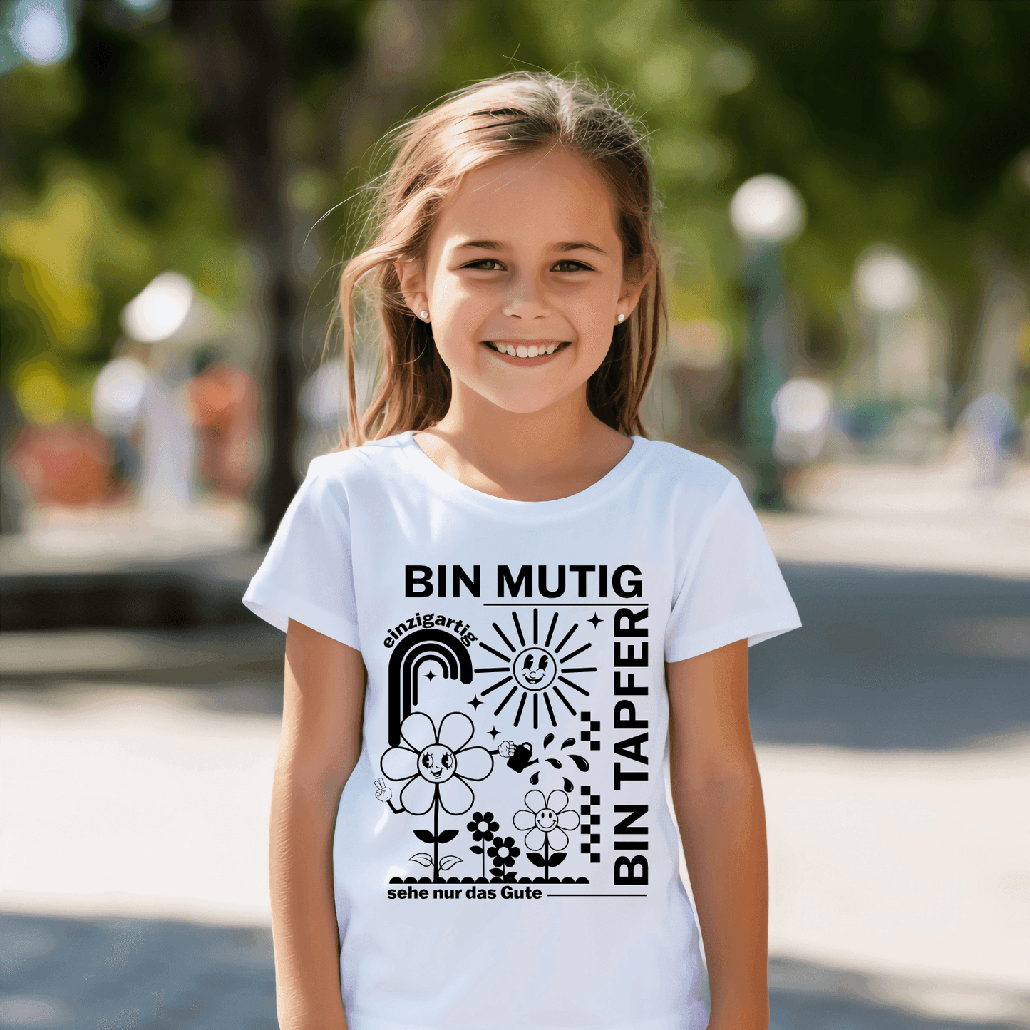 Ich bin Mutig - Statement Spruch | Bügelbild 2-Teilig