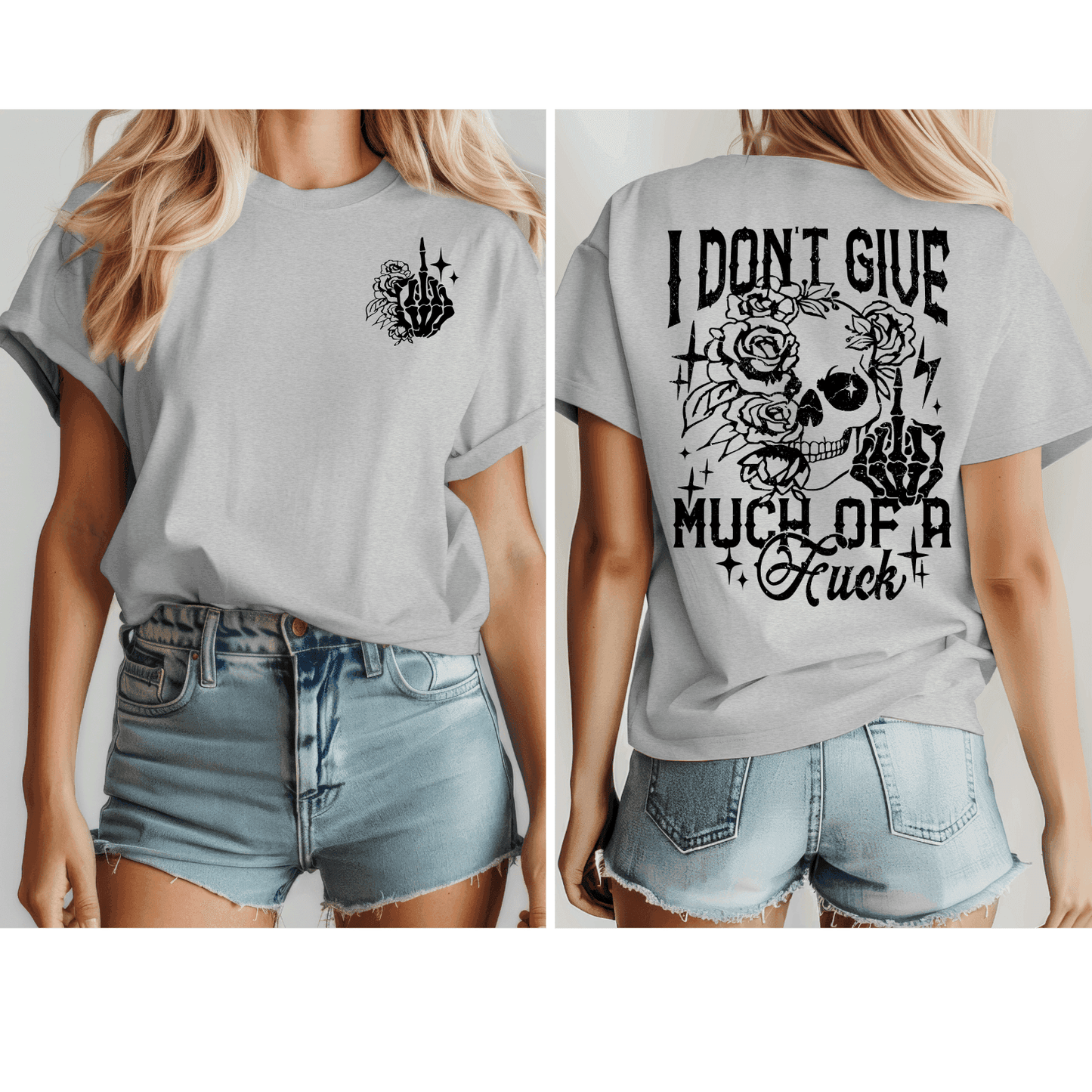 Don't give a F*CK | Bügelbild 2-Teilig