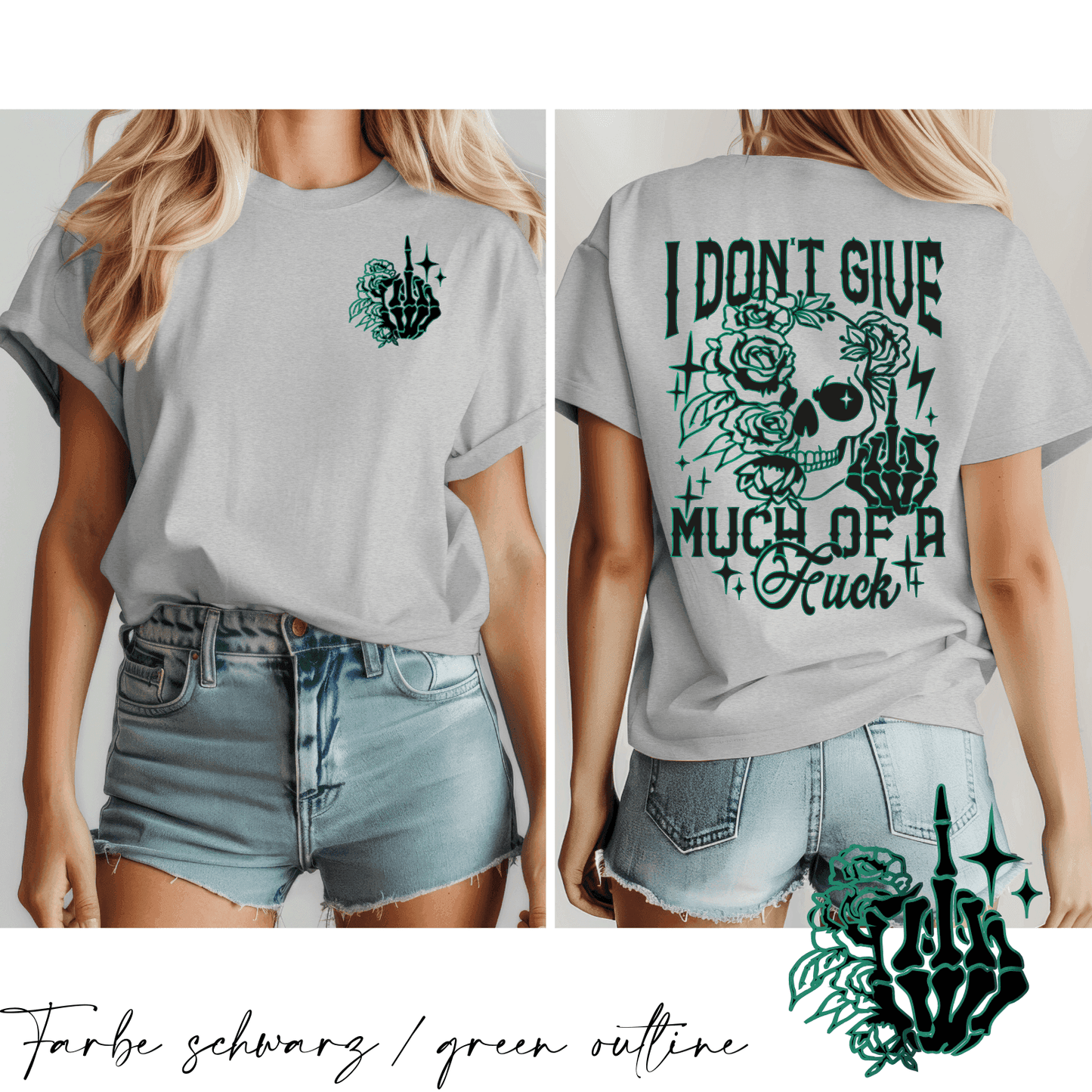 Don't give a F*CK | Bügelbild 2-Teilig