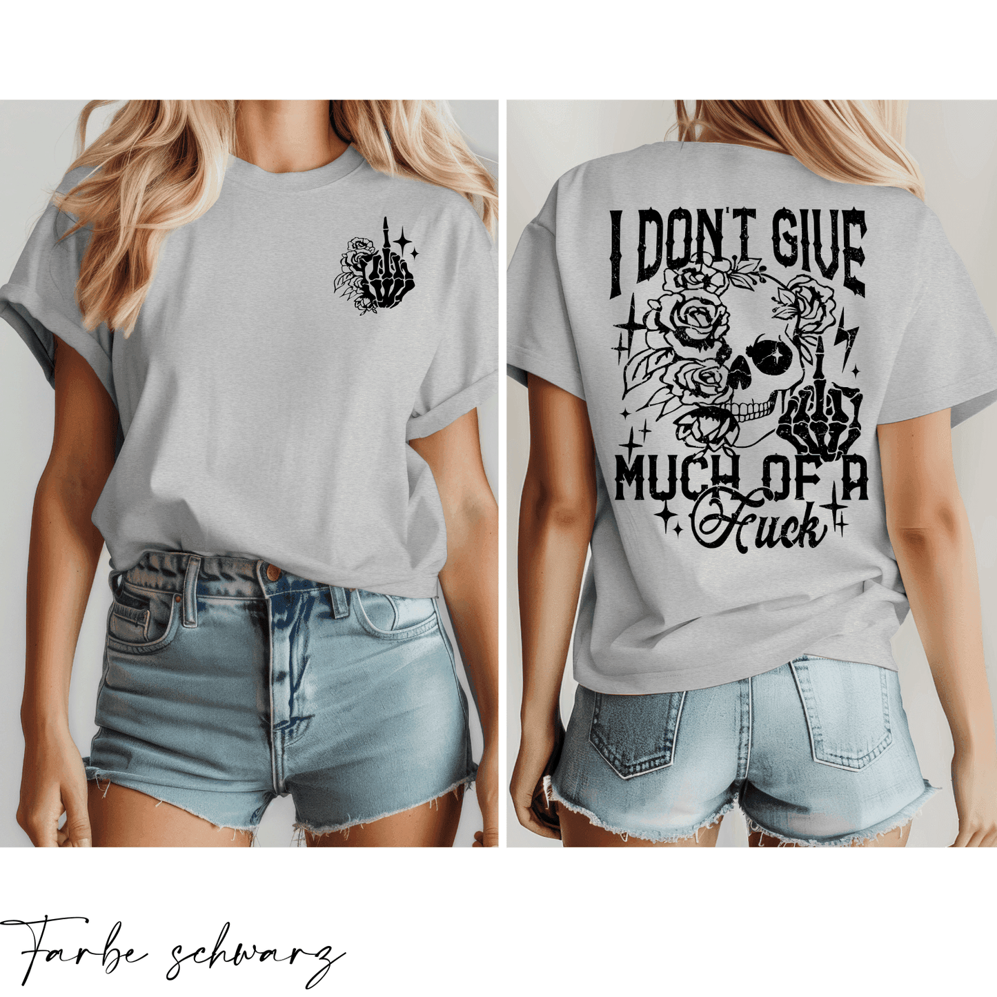Don't give a F*CK | Bügelbild 2-Teilig