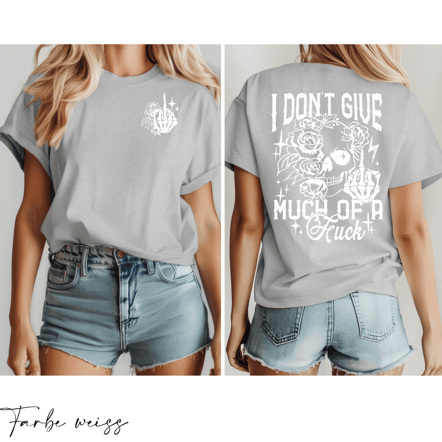 Don't give a F*CK | Bügelbild 2-Teilig