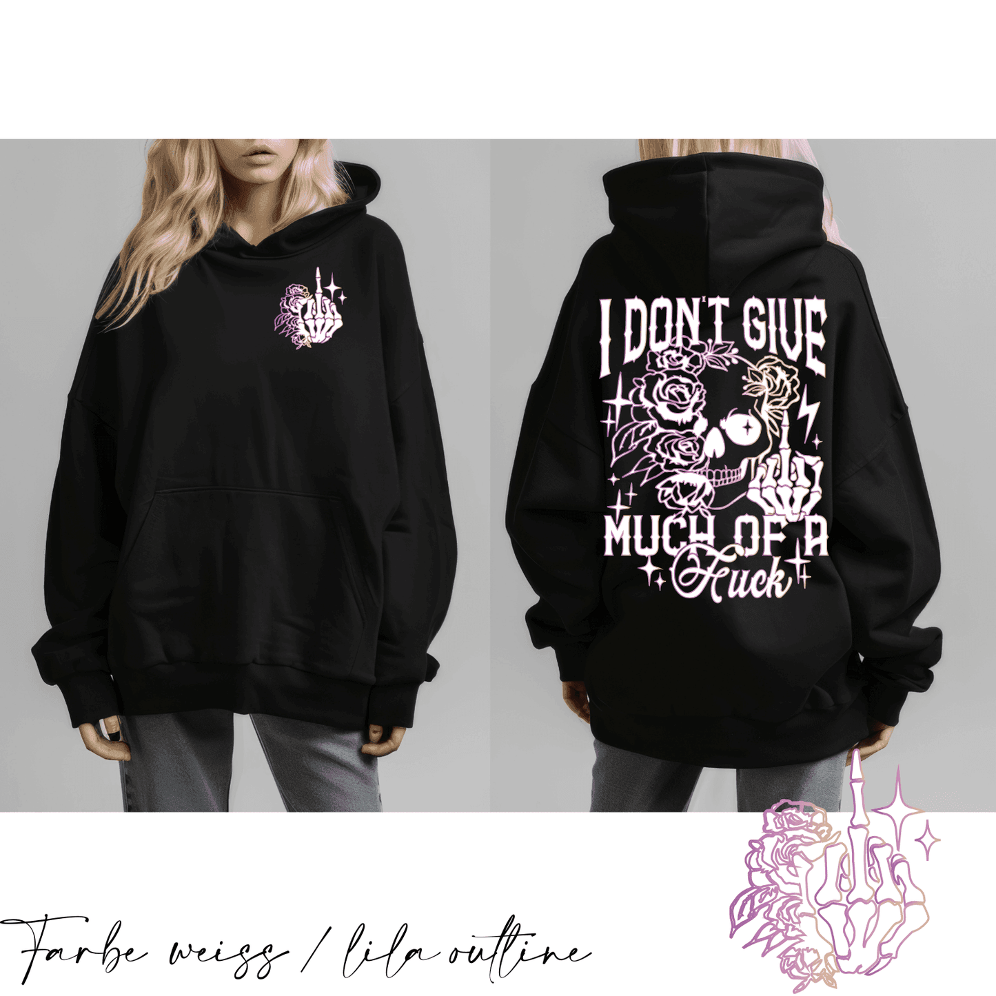 Don't give a F*CK | Bügelbild 2-Teilig