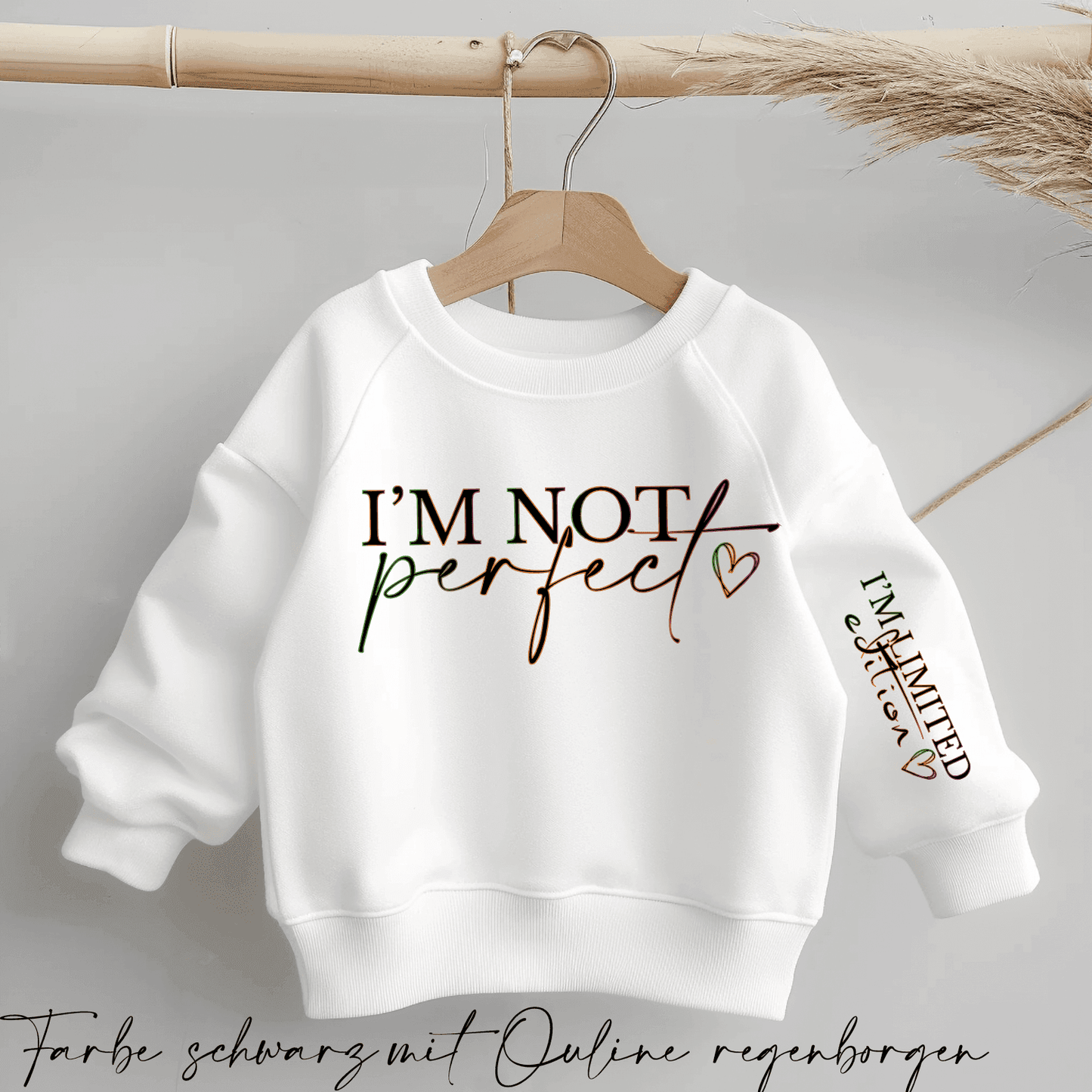 I'm not perfect - I'm LIMITED EDITION | Statement Bügelbild 2-Teilig