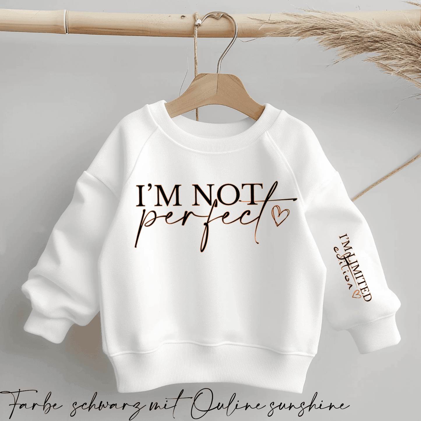 I'm not perfect - I'm LIMITED EDITION | Statement Bügelbild 2-Teilig