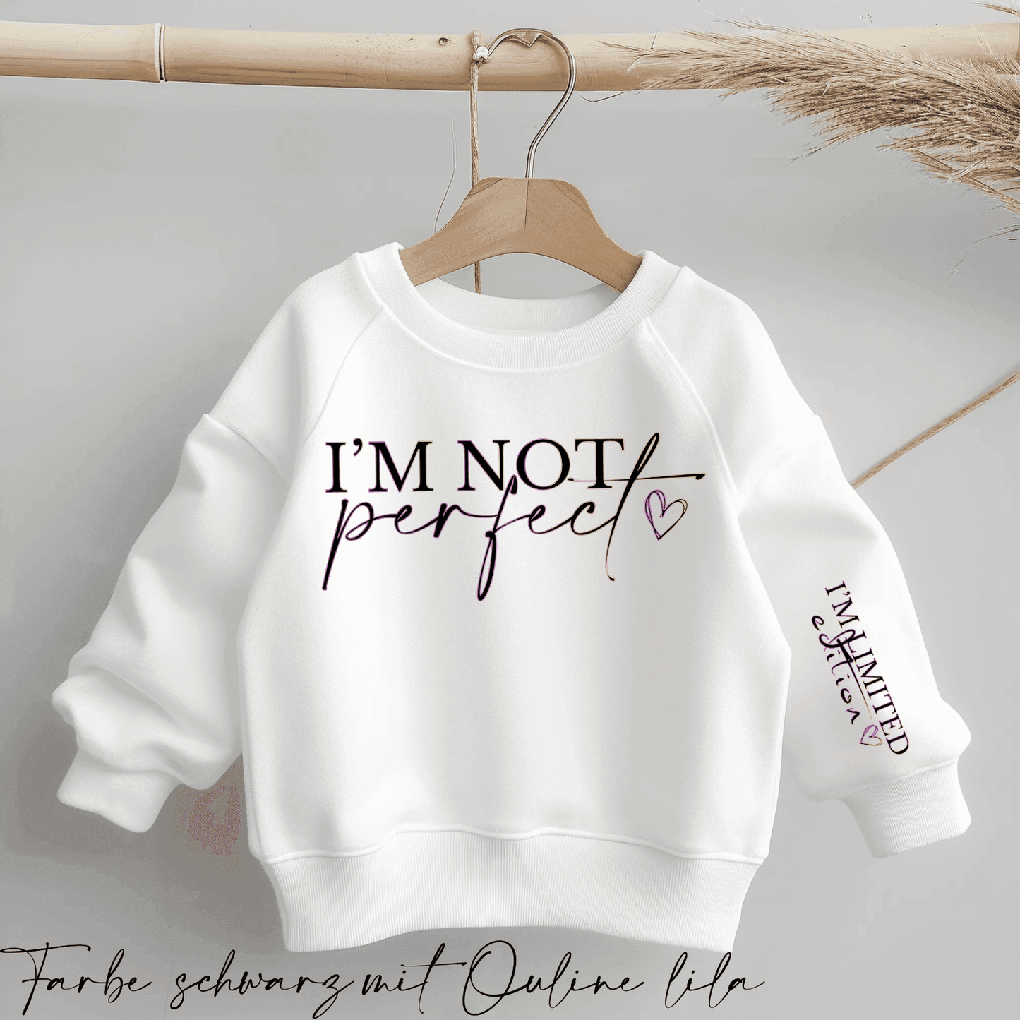 I'm not perfect - I'm LIMITED EDITION | Statement Bügelbild 2-Teilig