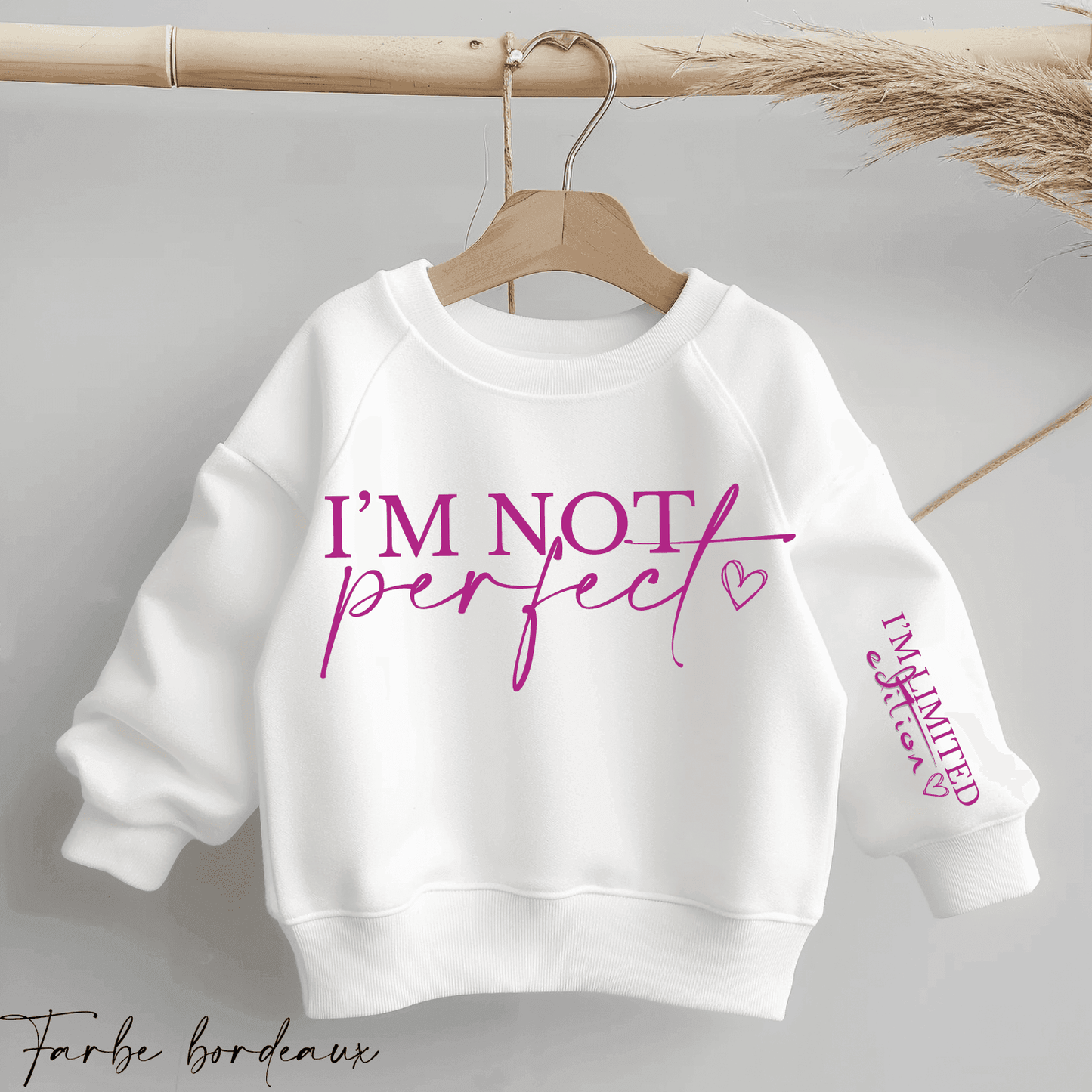 I'm not perfect - I'm LIMITED EDITION | Statement Bügelbild 2-Teilig