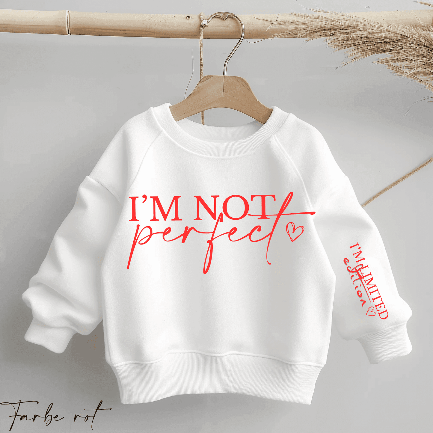 I'm not perfect - I'm LIMITED EDITION | Statement Bügelbild 2-Teilig