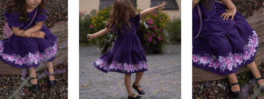 Blauregen | Blumen Bordüre XXL Bügelbild bis 250cm