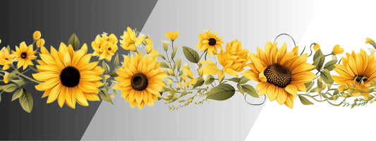 Sonnenblumen #2 | Blumen Bordüre XXL Bügelbild bis 250cm