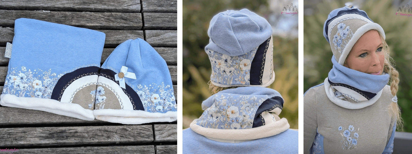 Winterwiese | Blumen Bordüre XXL Bügelbild bis 250cm