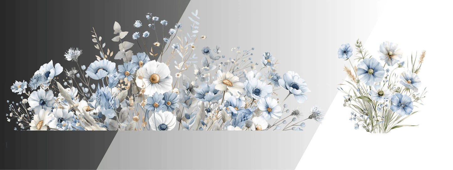 Winterwiese | Blumen Bouquet – Perfekte Ergänzung zu XXL Bordüren