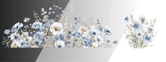 Winterwiese | Blumen Bouquet – Perfekte Ergänzung zu XXL Bordüren