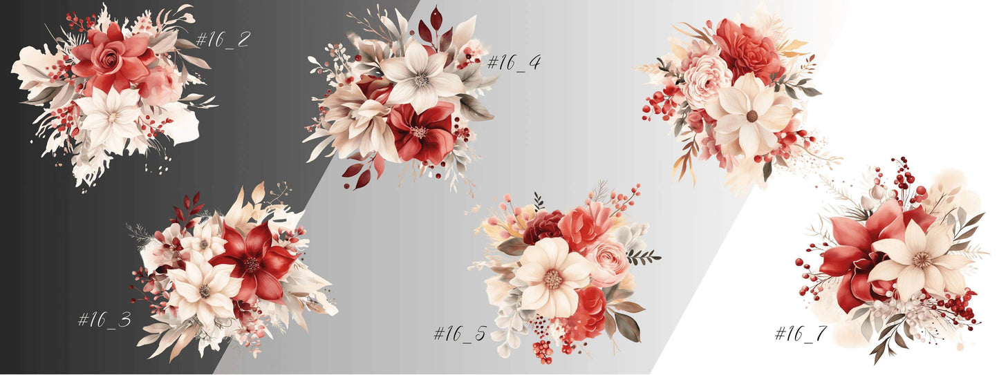 Winternblumen Weihnachtsstern | Blumen Bouquet – Perfekte Ergänzung zu XXL Bordüren