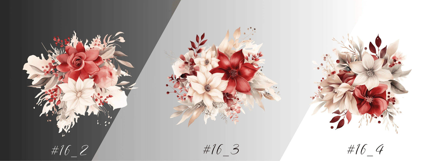 Winternblumen Weihnachtsstern | Blumen Bouquet – Perfekte Ergänzung zu XXL Bordüren