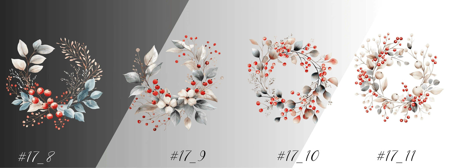 Winterstern & Mistelzweig | Blumen Bouquet – Perfekte Ergänzung zu XXL Bordüren