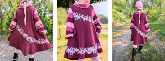 Rosa Tulpen  | Blumen Bordüre XXL Bügelbild bis 250cm