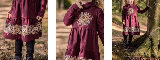 Herbstblumen | Blumen Bordüre XXL Bügelbild bis 250cm