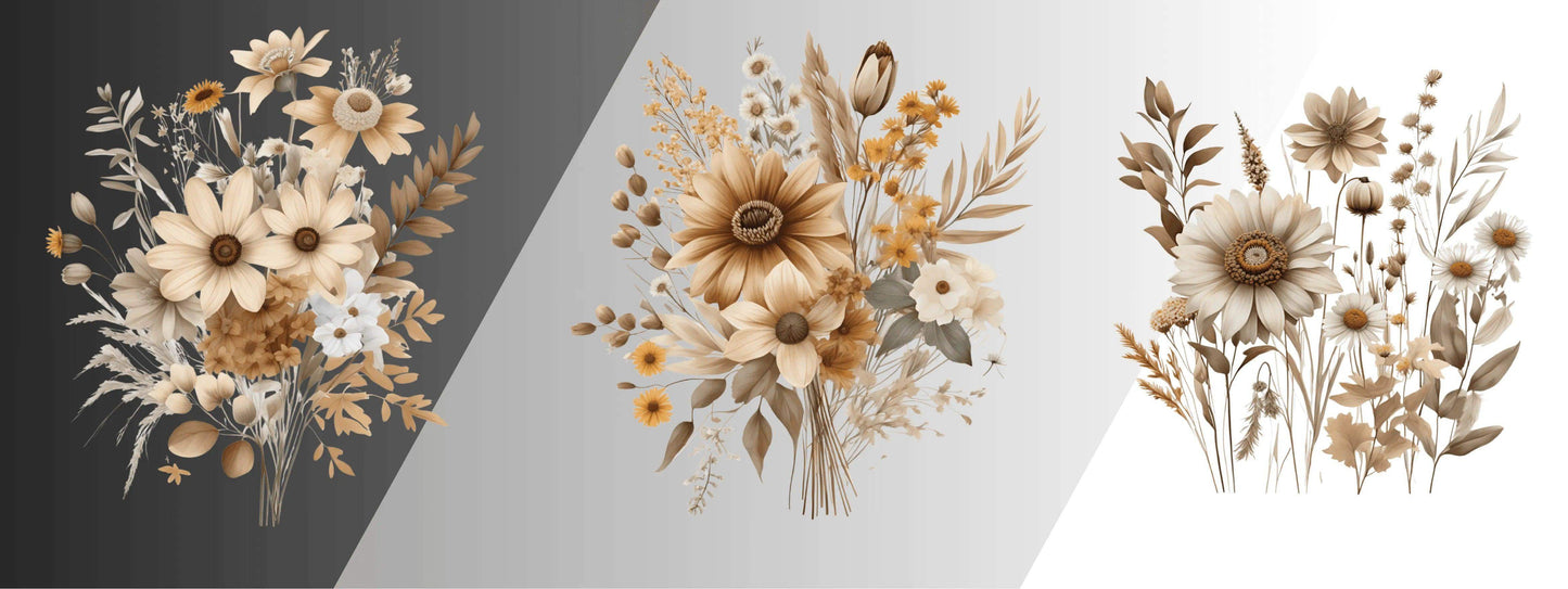 Herbstblumen | Blumen Bouquet – Perfekte Ergänzung zu XXL Bordüren