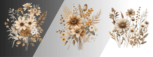 Herbstblumen | Blumen Bouquet – Perfekte Ergänzung zu XXL Bordüren