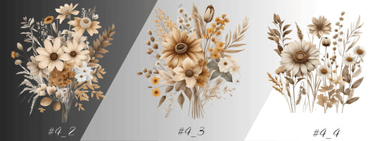 Herbstblumen | Blumen Bouquet – Perfekte Ergänzung zu XXL Bordüren