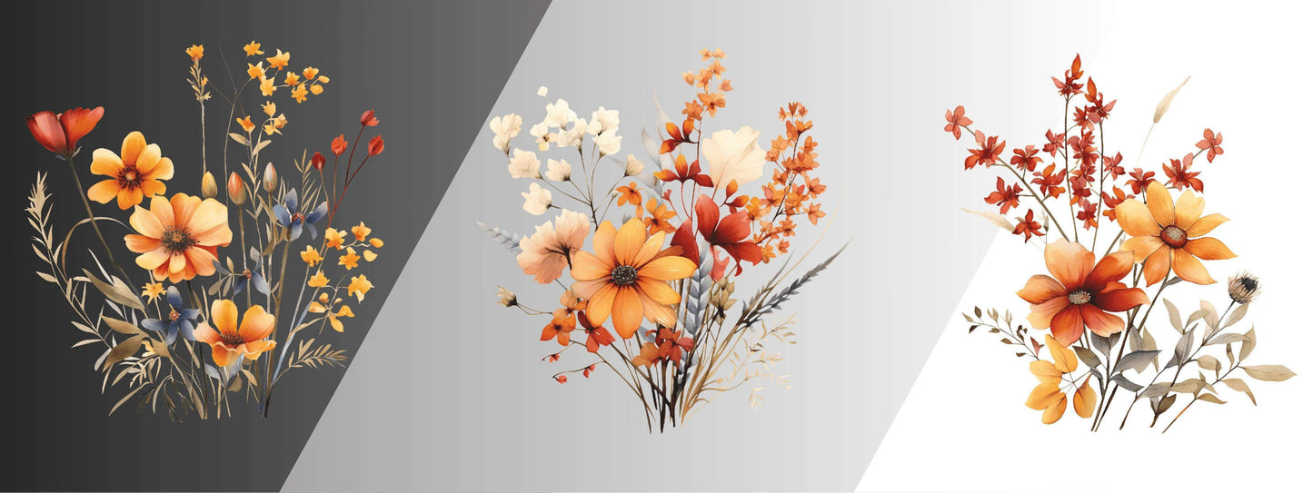 Herbstwiese | Blumen Bouquet – Perfekte Ergänzung zu XXL Bordüren