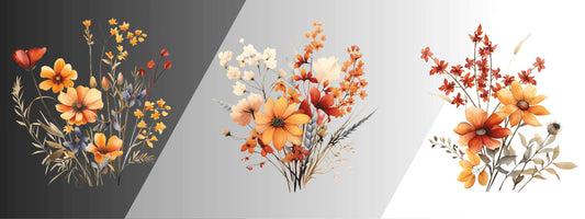 Herbstwiese | Blumen Bouquet – Perfekte Ergänzung zu XXL Bordüren