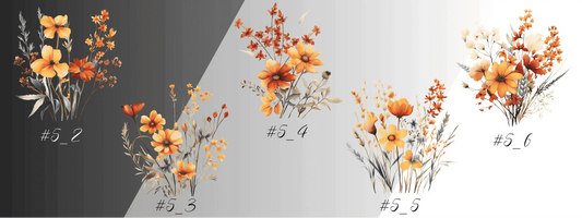 Herbstwiese | Blumen Bouquet – Perfekte Ergänzung zu XXL Bordüren