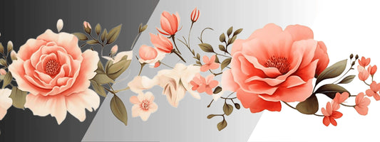 Rosenliebe #2 | Blumen Bordüre XXL Bügelbild bis 250cm