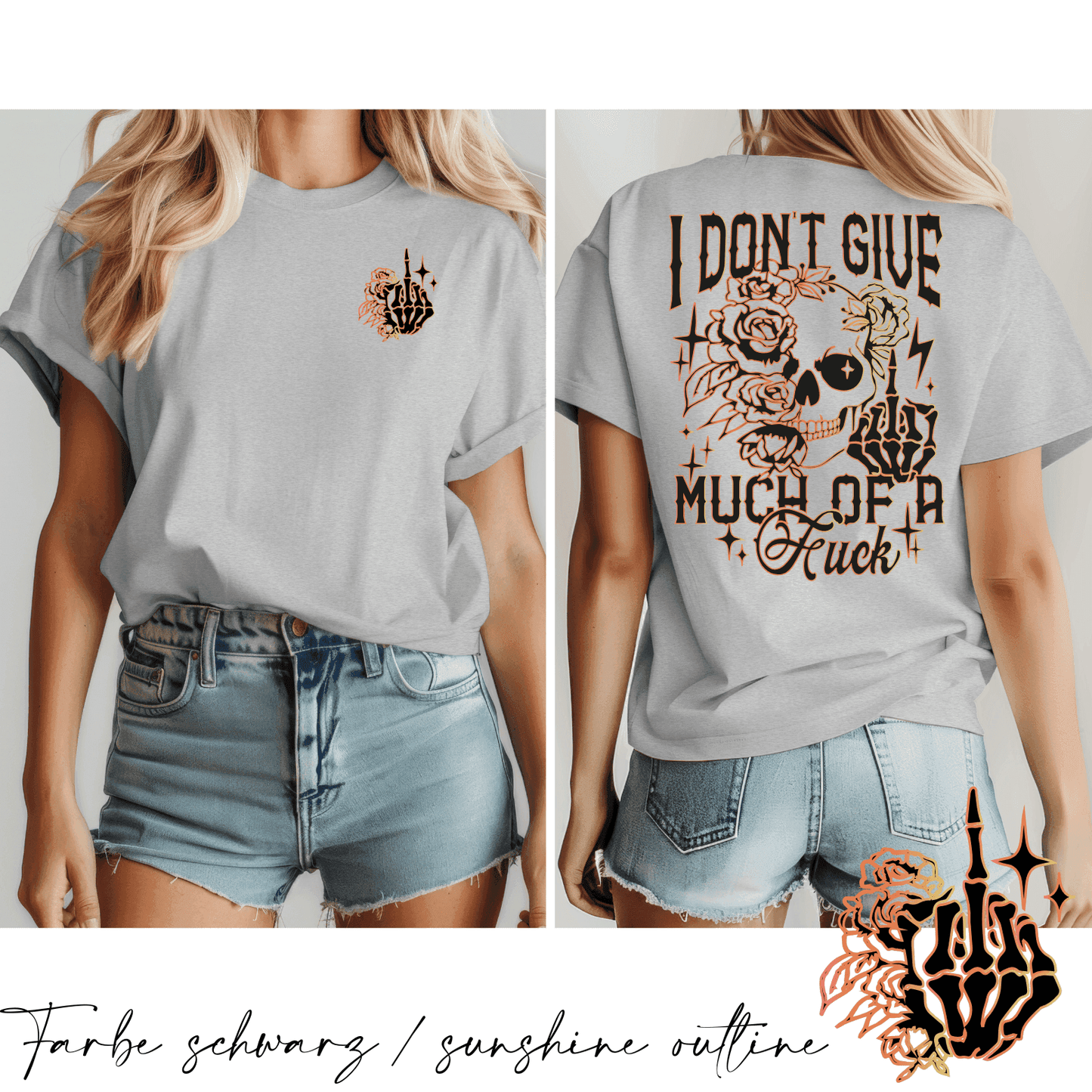 Don't give a F*CK | Bügelbild 2-Teilig