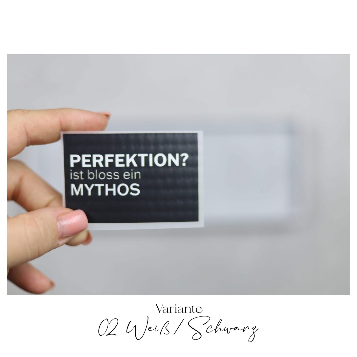 Bügelbild "PERFEKTION? Ist bloss ein Mythos"