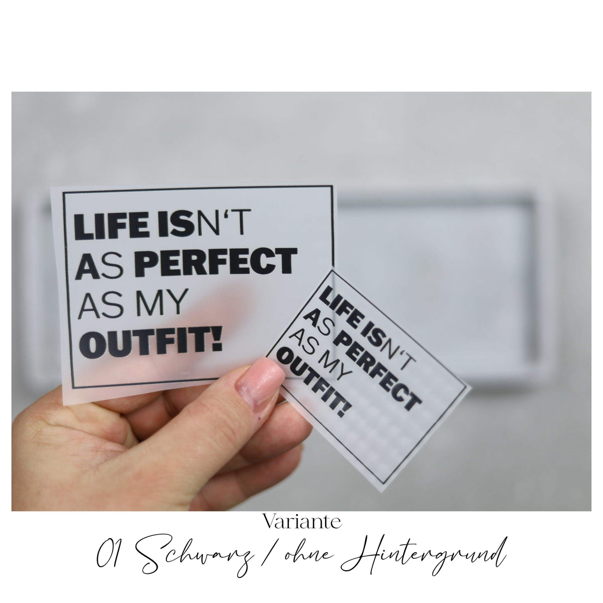 Bügelbild "Life is a perfect outfit"