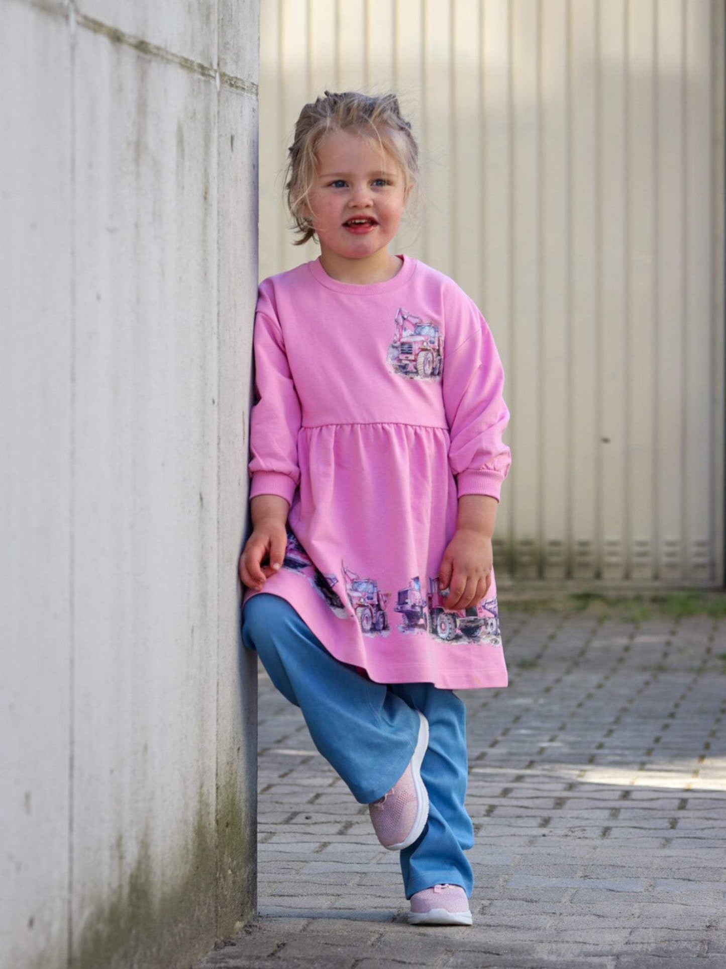 Pink Power | XXL Bügelbild Bordüre | Mädchen-Baustelle mit Stil