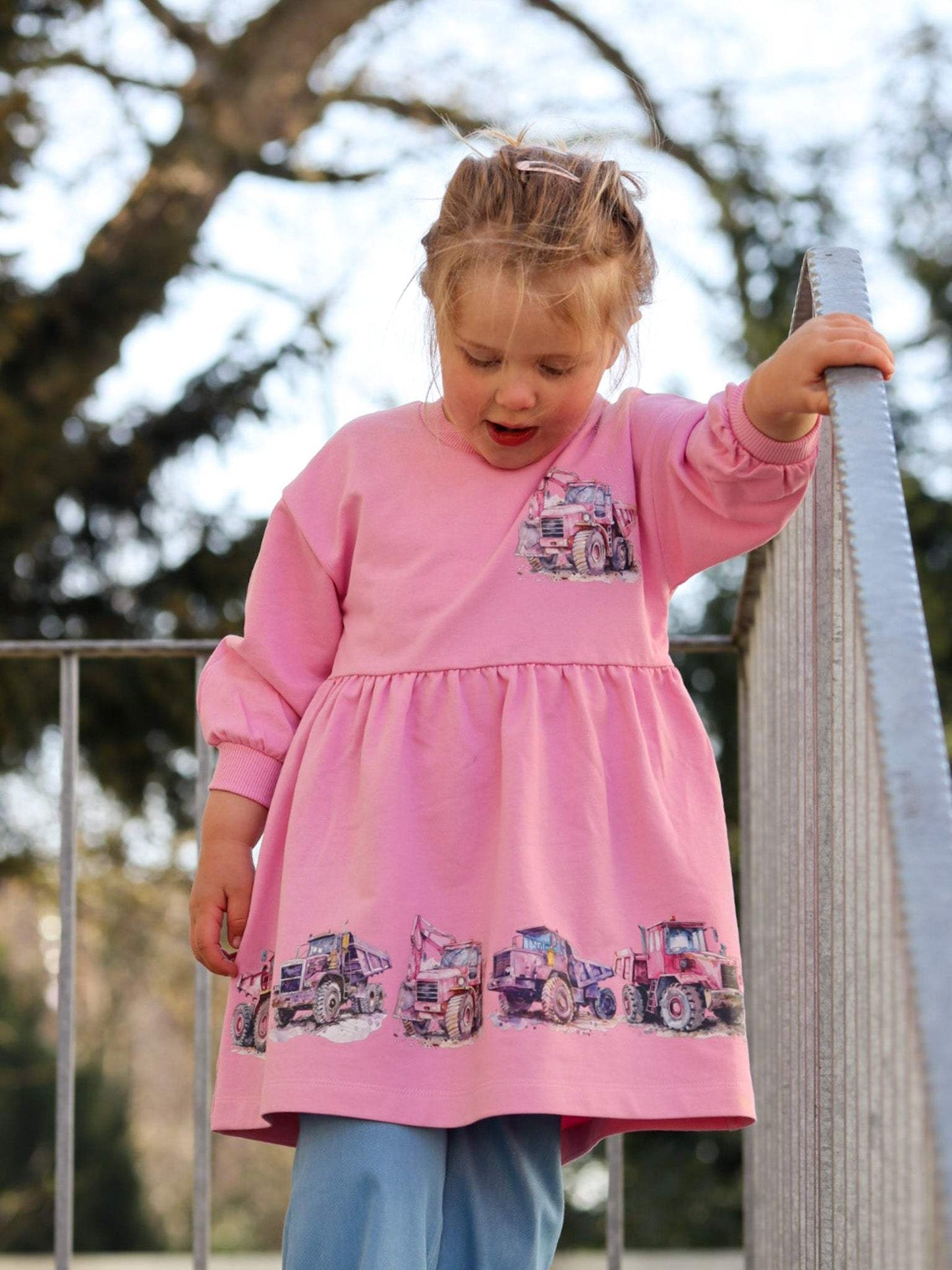 Pink Power | XXL Bügelbild Bordüre | Mädchen-Baustelle mit Stil