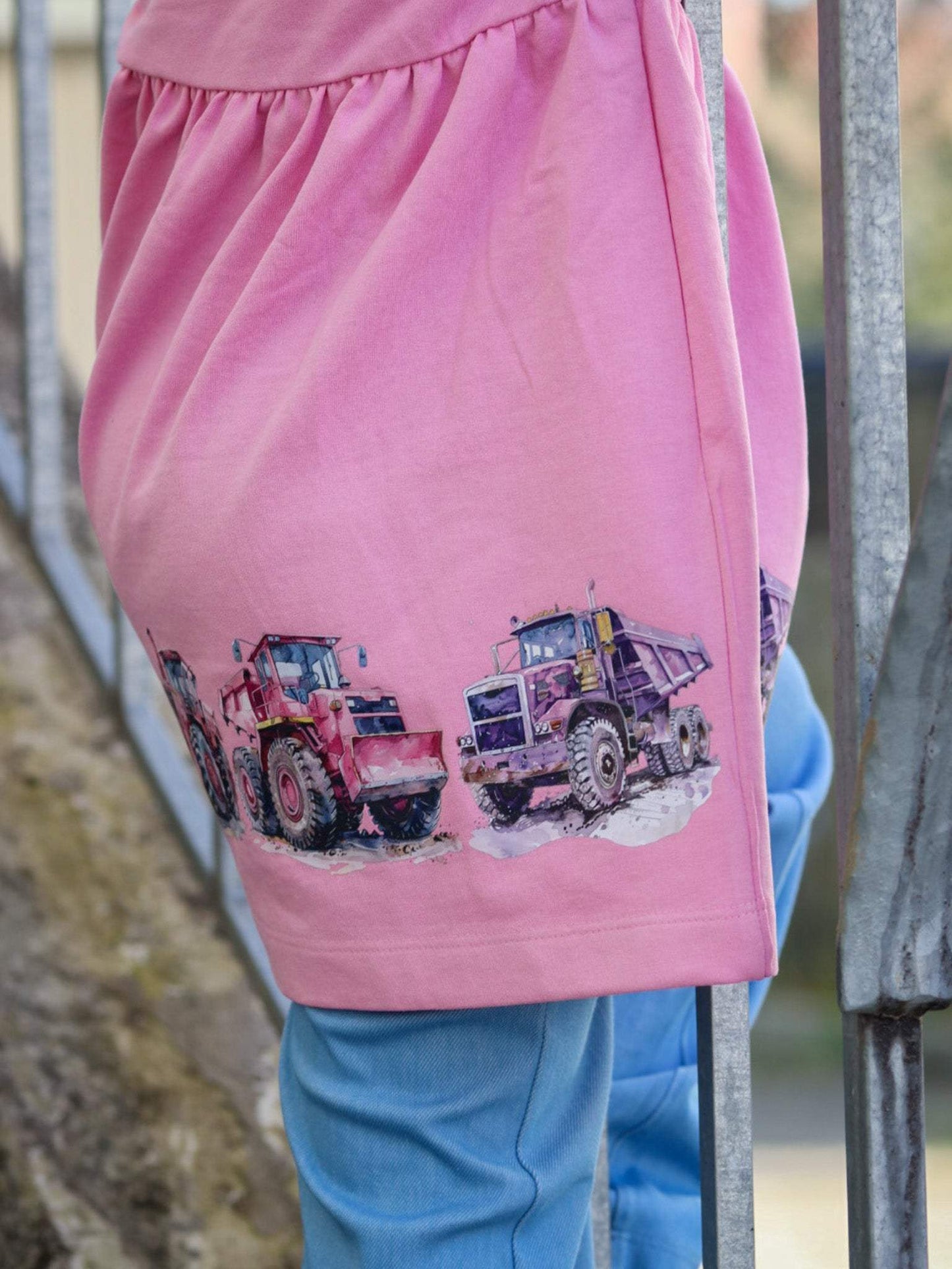 Pink Power | XXL Bügelbild Bordüre | Mädchen-Baustelle mit Stil