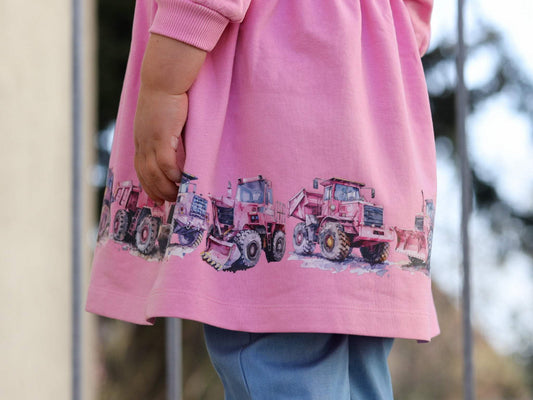 Pink Power | XXL Bügelbild Bordüre | Mädchen-Baustelle mit Stil