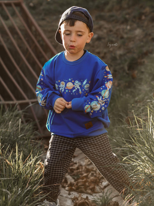 SPACE EXPLORER | XXL Bügelbild Bordüre | Raketen, Planeten & Astronauten