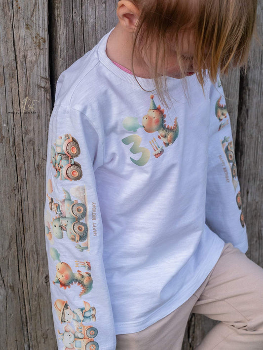 BIRTHDAY EXPRESS | XXL Bügelbild Bordüre | Tierischer Partyzug