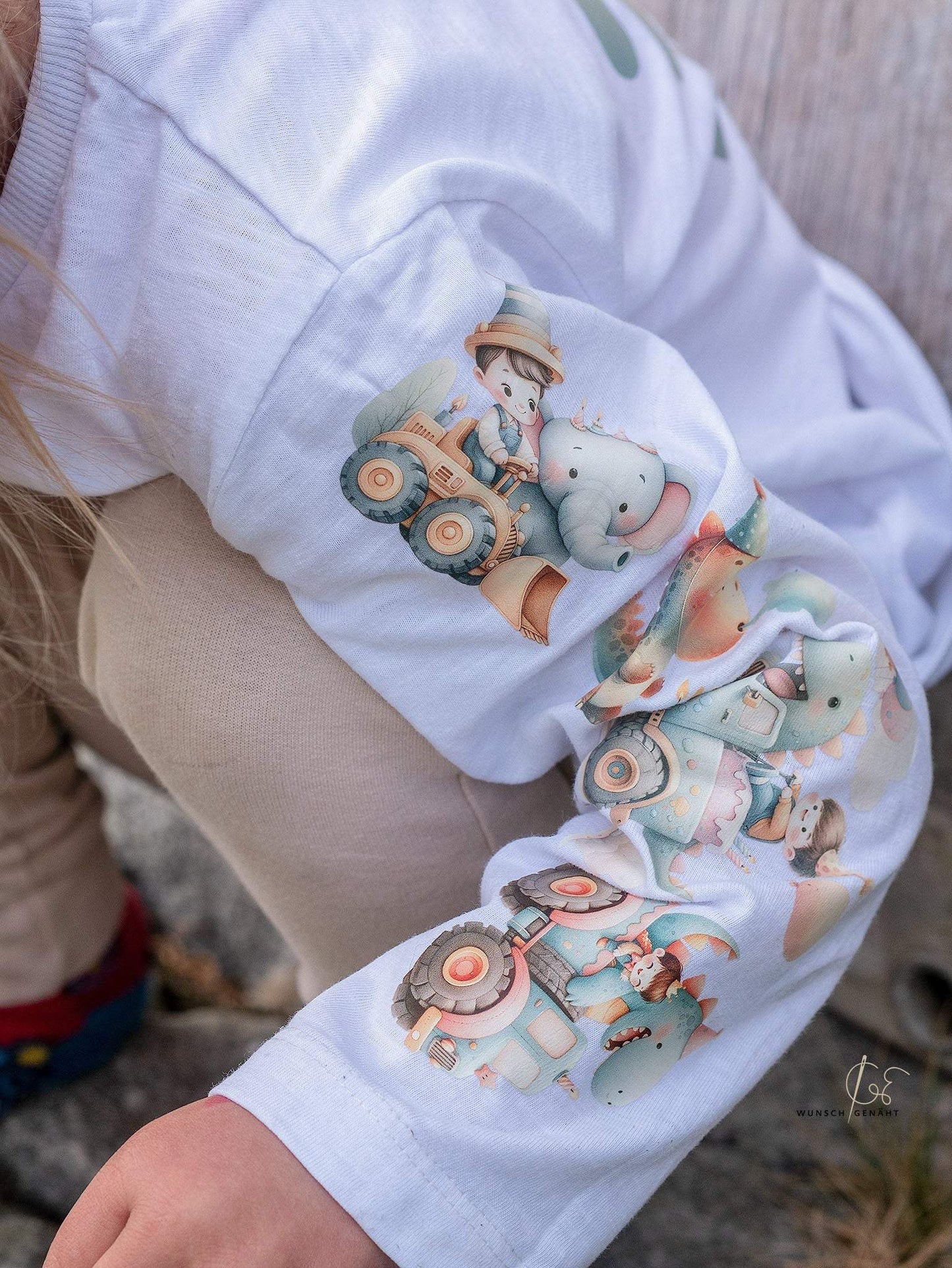 BIRTHDAY EXPRESS | XXL Bügelbild Bordüre | Tierischer Partyzug