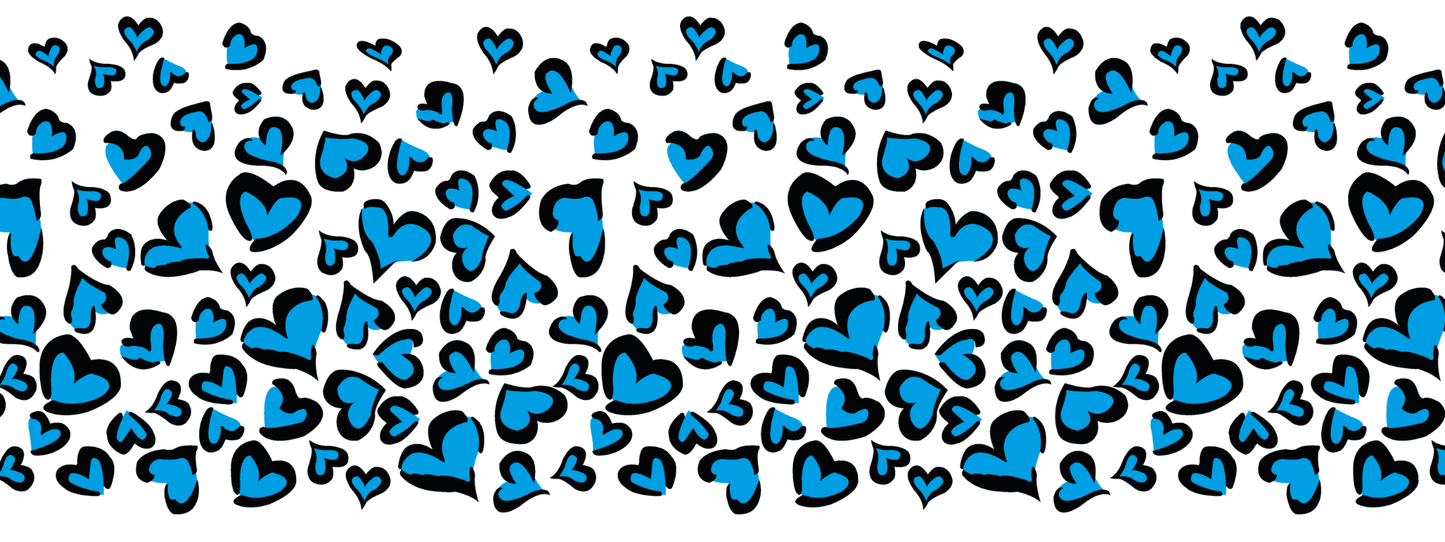 #14 Electric Blue | Schwarz – Cyan | LEO Classic Herz DUO