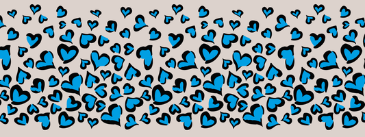 #14 Electric Blue | Schwarz – Cyan | LEO Classic Herz DUO