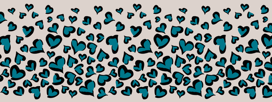 #15 Ice Baby | Schwarz – Eisblau | LEO Classic Herz DUO