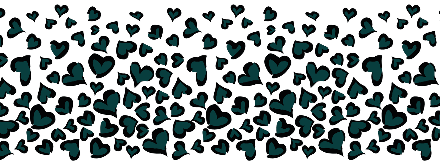 #5 Dark Jungle | Schwarz – Petrol | LEO Classic Herz DUO