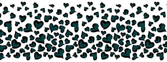 #5 Dark Jungle | Schwarz – Petrol | LEO Classic Herz DUO