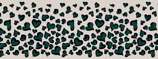 #5 Dark Jungle | Schwarz – Petrol | LEO Classic Herz DUO