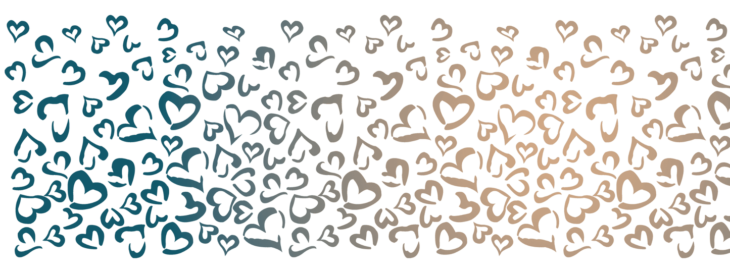 #11 Sandy Storm | Beige – Blaugrau | LEO Herz Outline – Farbverlauf VLR