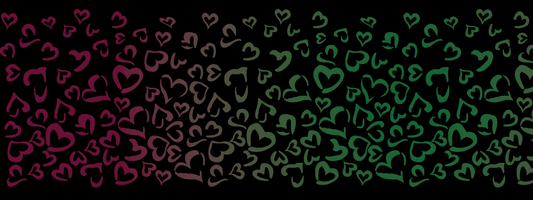 #13 Deep Forest | Grün – Bordeaux | LEO Herz Outline – Farbverlauf VLR