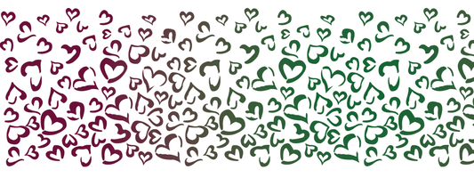 #13 Deep Forest | Grün – Bordeaux | LEO Herz Outline – Farbverlauf VLR