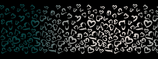 #3 Forest Fade | Petrol – Beige|  LEO Herz Outline – Farbverlauf VLR - neu